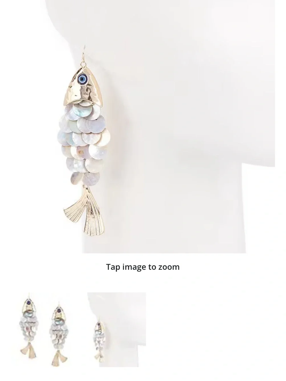 Scale Fish Statement Drop Earrings
